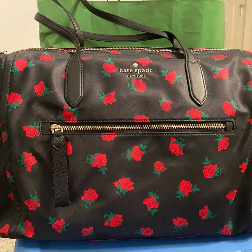 Kate Spade Chelsea Rose Toss Printed Weekender - Picture 4 of 11